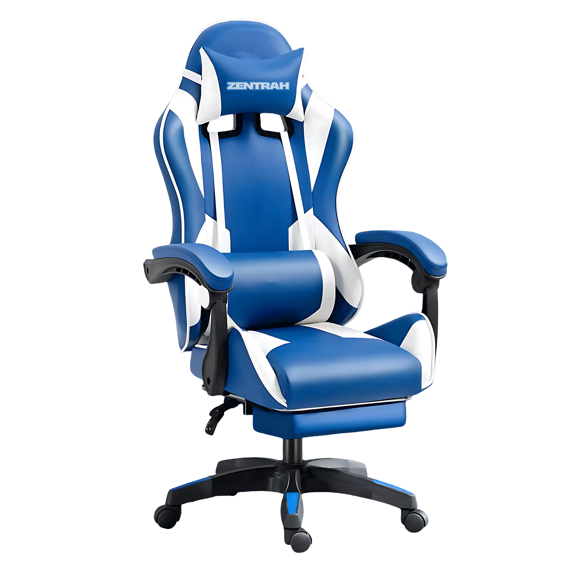 Zentrah Nova ergonomic gaming chair, sleek design, blue