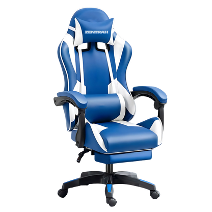 Zentrah Nova ergonomic gaming chair, sleek design, blue