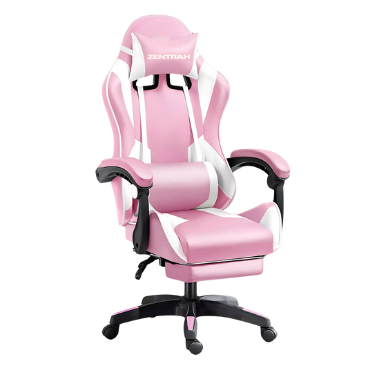 Zentrah Nova ergonomic gaming chair, sleek design, pink