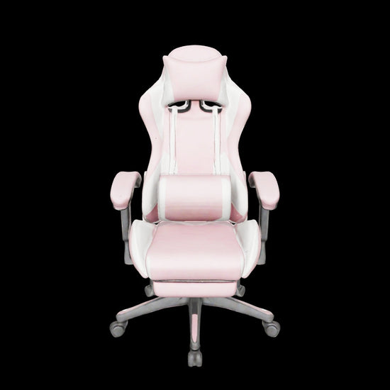 Zentrah Nova ergonomic gaming chair, sleek design, pink, 3D